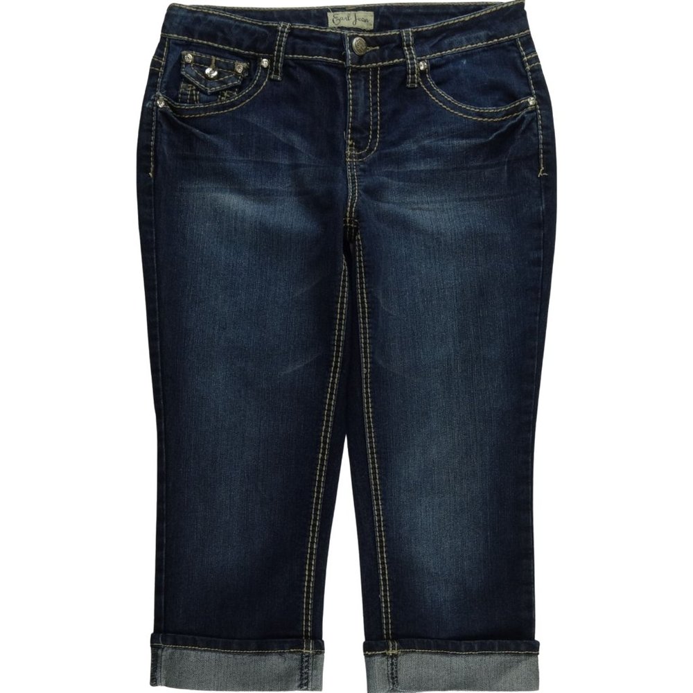 Earl Jeans Crop Capri Women's 6 Low Rise Flap B219